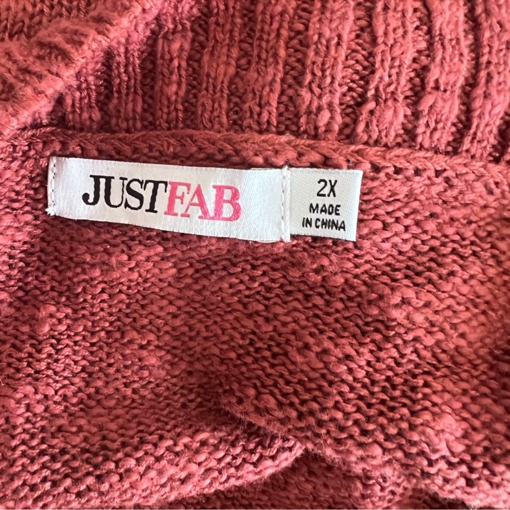 Nwt Justfab Sweater, Tunic Length. Oversized. Rus… - image 3